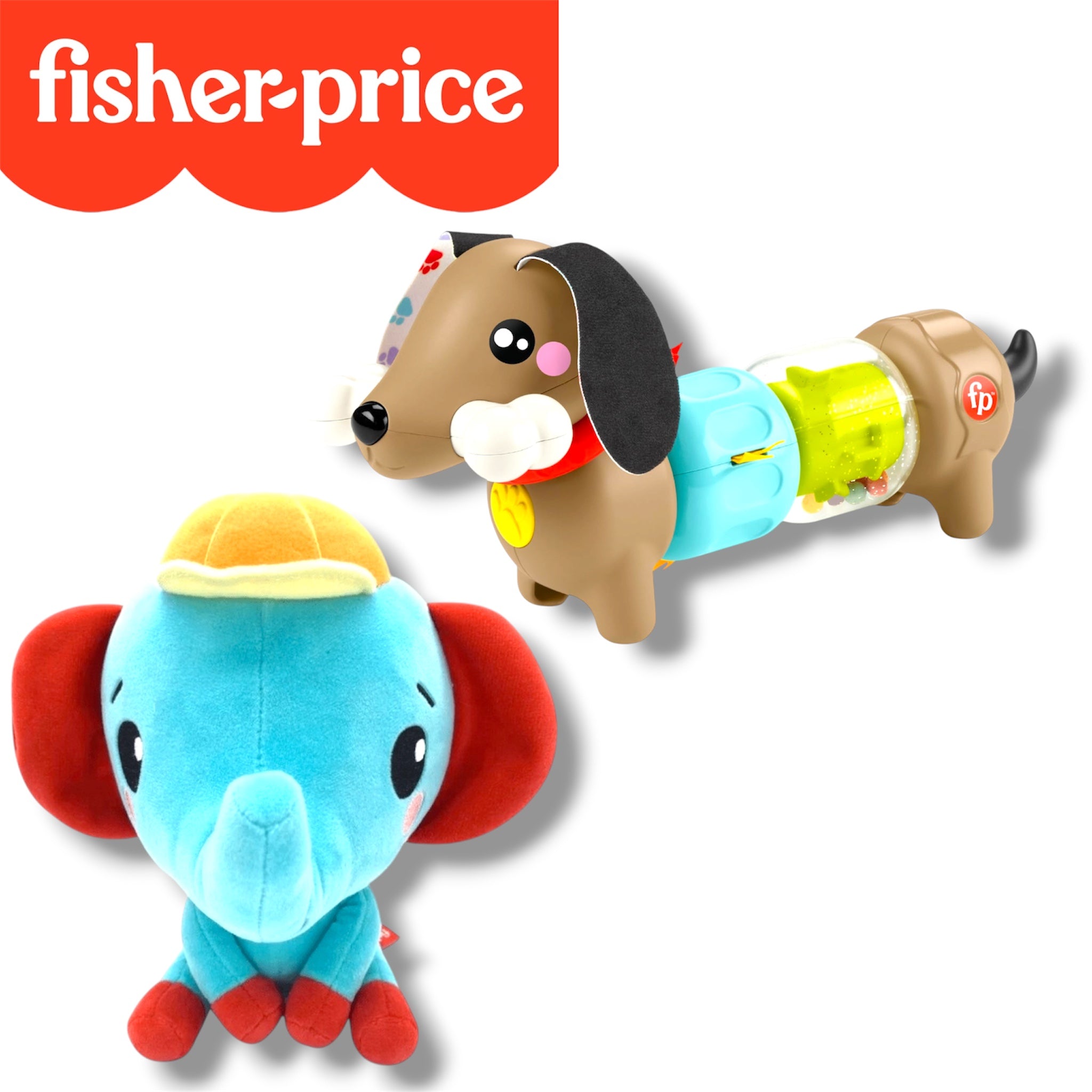 Fisher-Price Bassotto gioco sensoriale e Peluche Elefante 20 cm 6+ Mesi