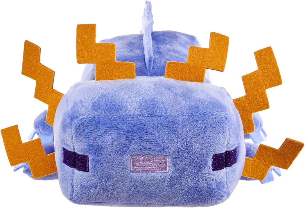 Mattel Minecraft Axolotl blu peluche di 20 cm design pixelato e tessuto di qualità, da abbracciare e coccolare, 3+ anni JDH77