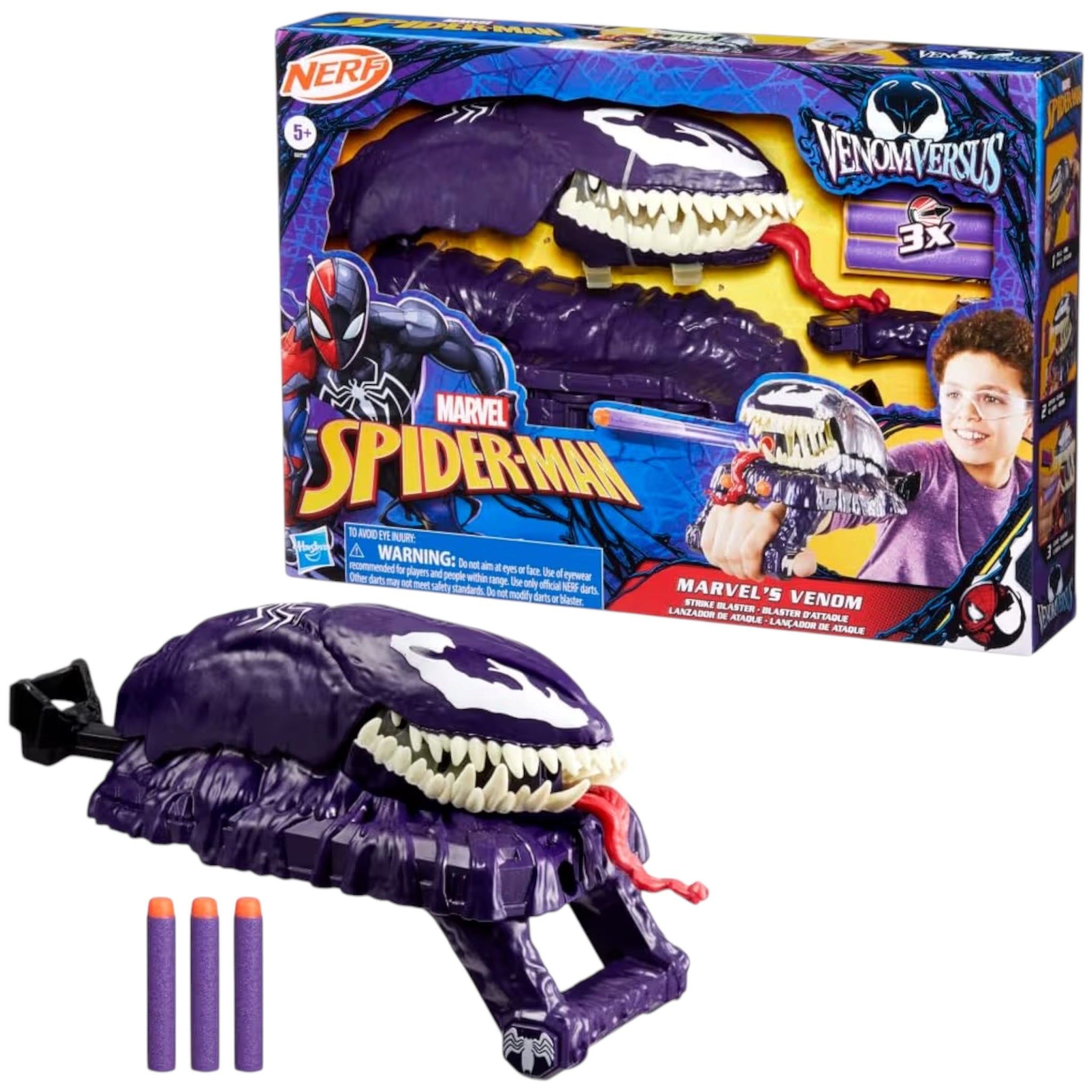 Hasbro Marvel Spider-Man VenomVersus Blaster Marvel's Venom Strike Giocattolo per Roleplay Nerf di Spider-Man
