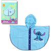 Poncho DISNEY STITCH Impermeabile 6 Anni 116 cm Mantello antipioggia per bambini con cappuccio e chiusura a bottoni