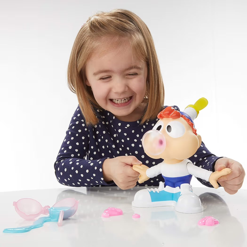 Hasbro Play-Doh Charlie Masticone Playset con 2 Slime Rosa e Blu