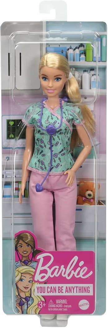 Mattel Barbie Carriere Infermiera con Bambola Giocattolo per Bambini 3+Anni GTW39