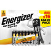 Batterie AAA alcaline energizer alkaline power 16 pezzi