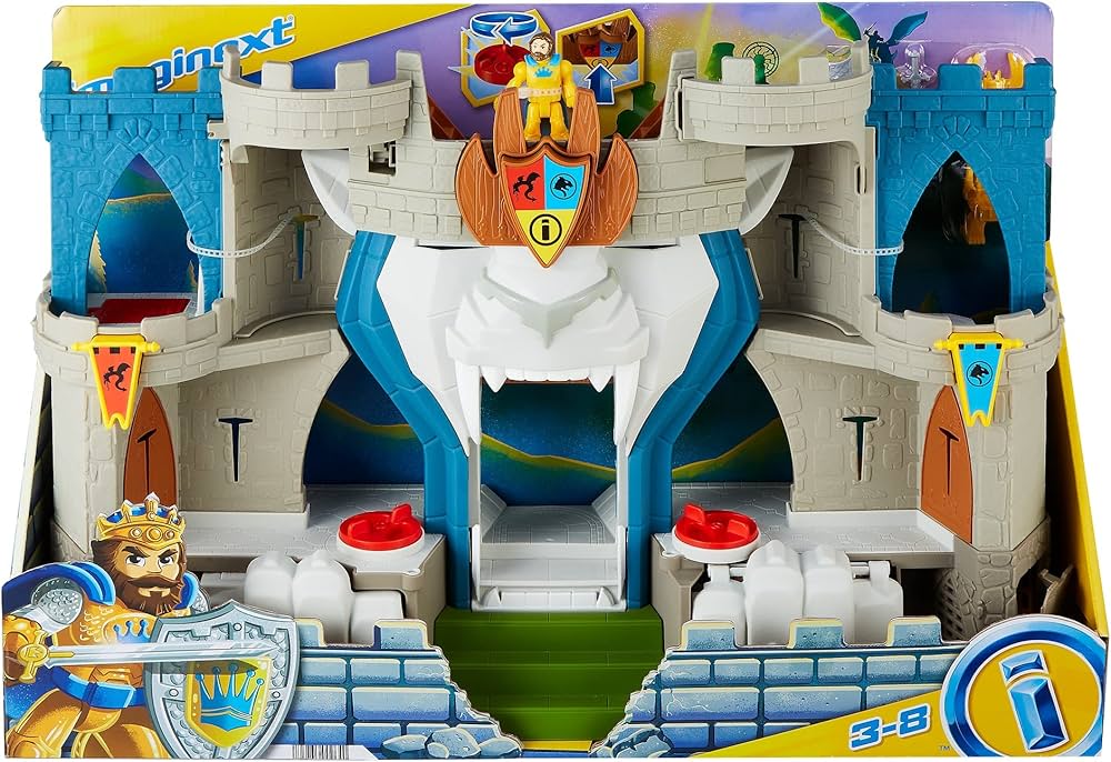 Fisher-Price Imaginext Castello del Leone HCG45 Playset Medievale con Personaggi Torre e Prigione Giocattolo 3+ Anni