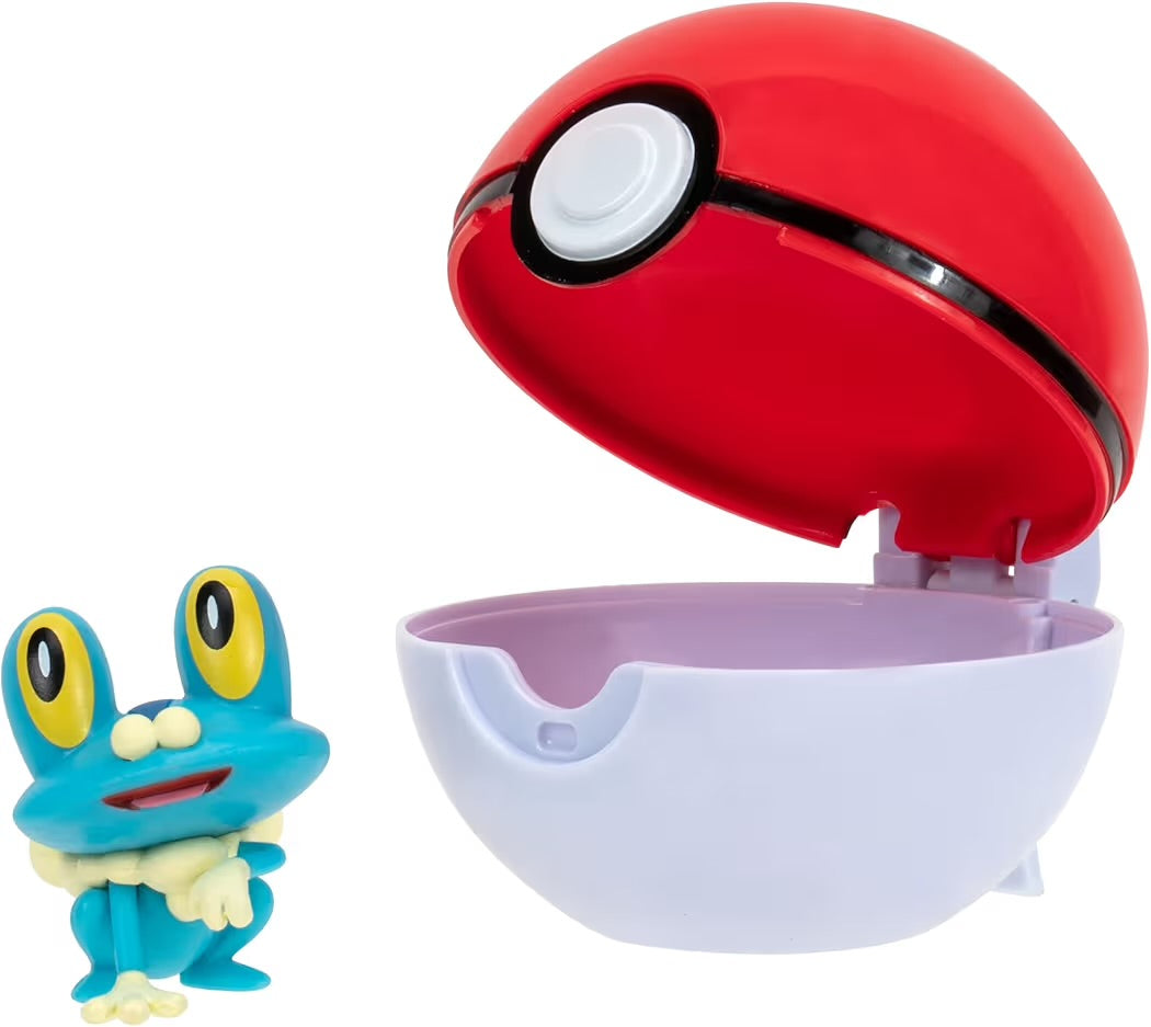 Pokémon Clip’n’Go Froxy con Poké Ball PKW3133 Personaggio 5 cm