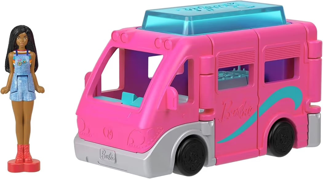 Mattel Barbie Mini BarbieLand Camper dei Sogni HYF39 con Mini Bambola e Veicolo