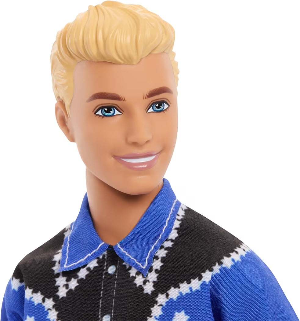 Mattel Barbie Ken Fashionistas n. 226 bionda con camicia Western edizione da collezione per il 65° anniversario