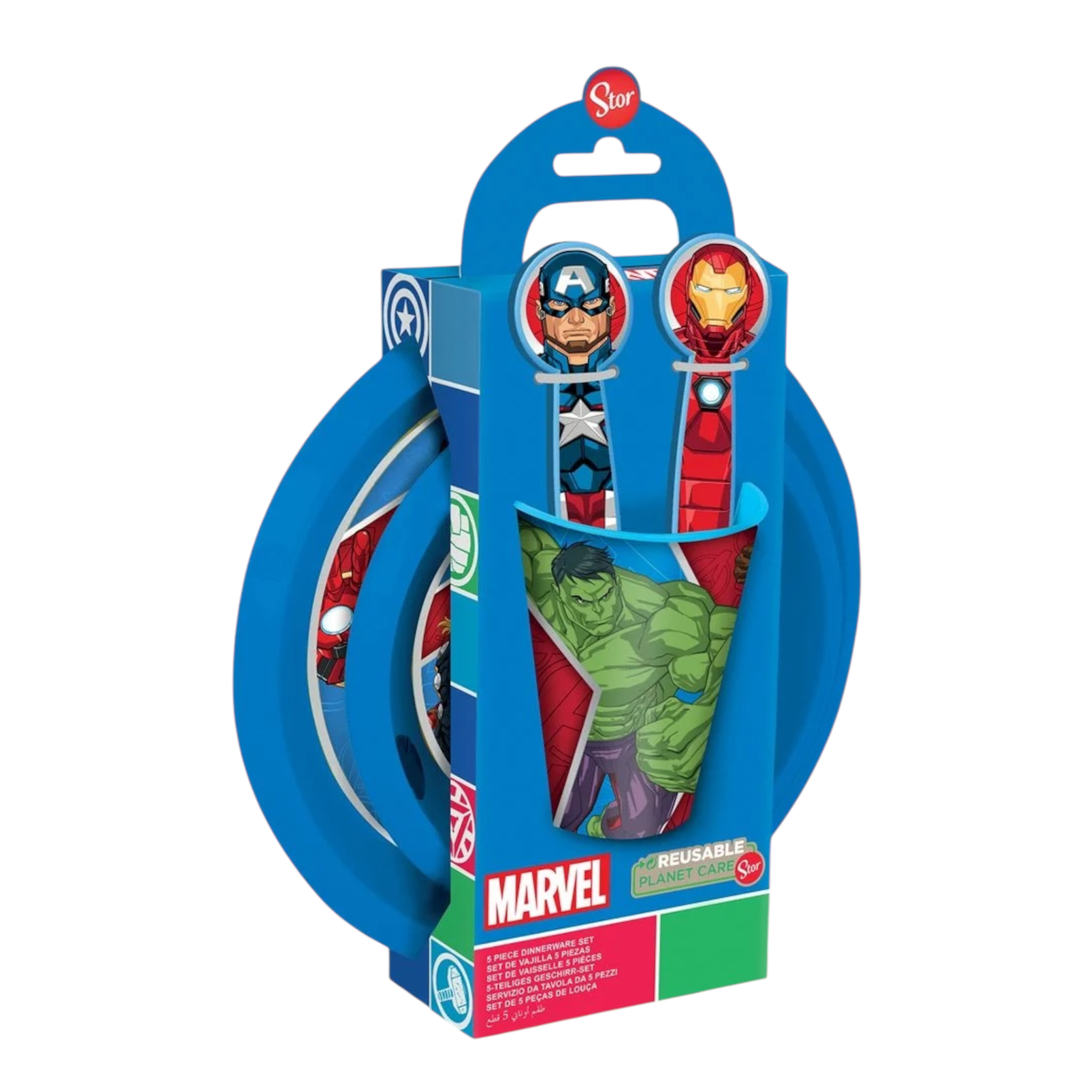 Set Pappa per bambini in plastica 5 pezzi Avengers