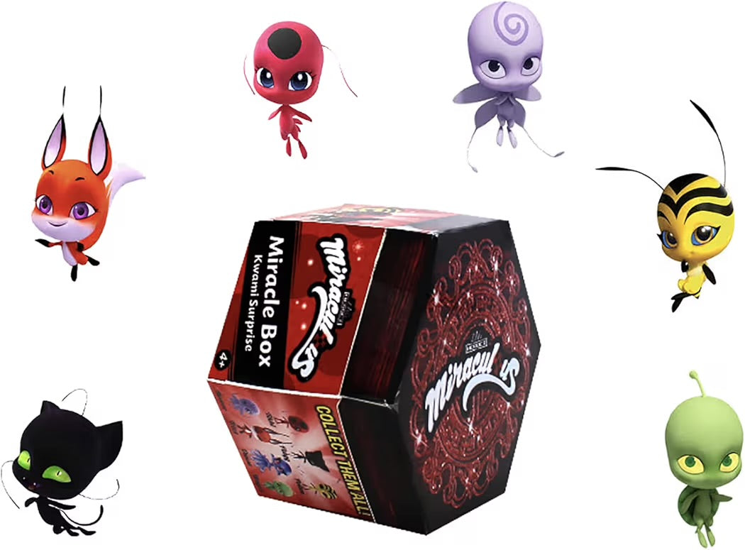 BANDAI Miraculous Kwami 1 Pz Mini Action Figure Collezionabile Miracle Box