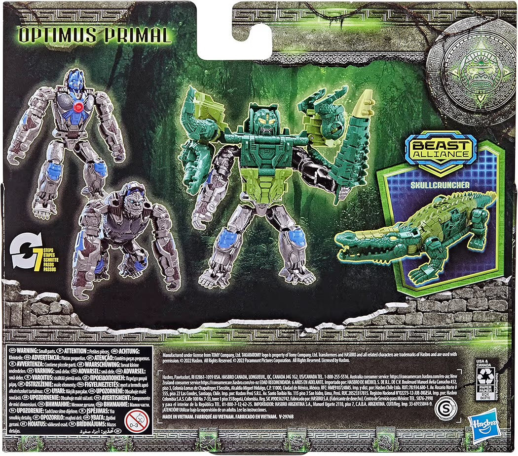 Hasbro Transformers Il Risveglio Beast Alliance Optimus Primal e Skullcruncher Rise of the Beasts