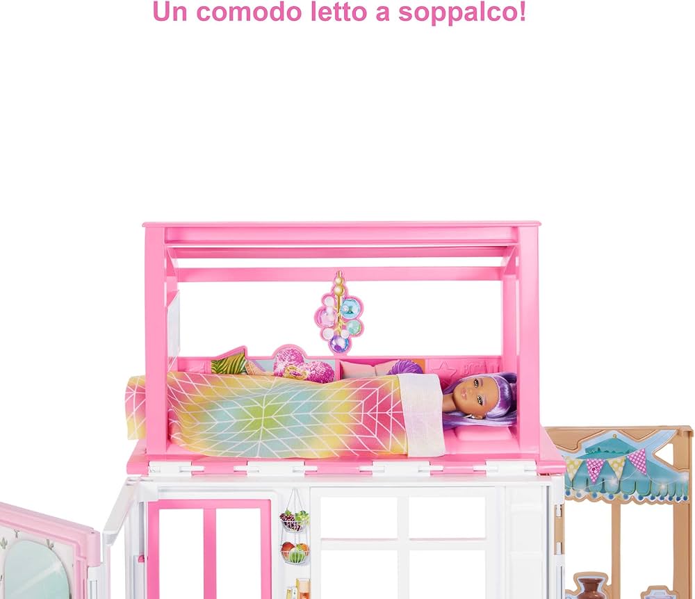 Mattel Barbie Loft Playset a 2 Piani con 4 Aree Gioco, Cucciolo e Accessori HCD47