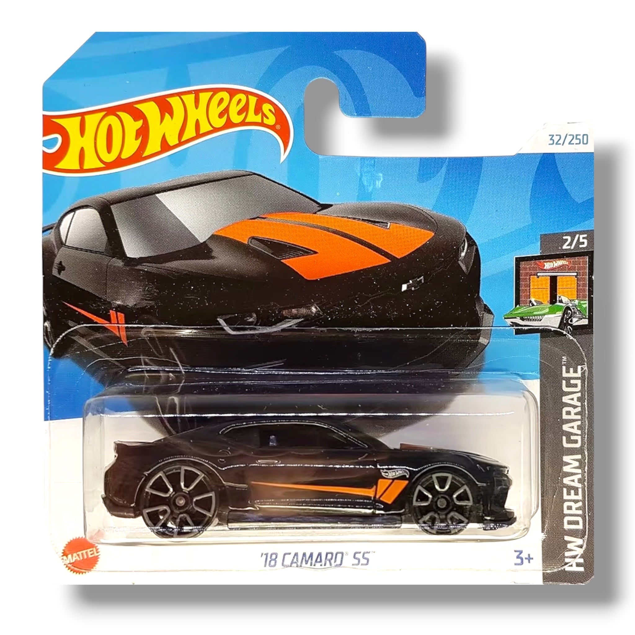 Mattel Hot Wheels 18 Camaro SS HW Dream Garage 2/5 HTB50 Short Card GM Black 1:64