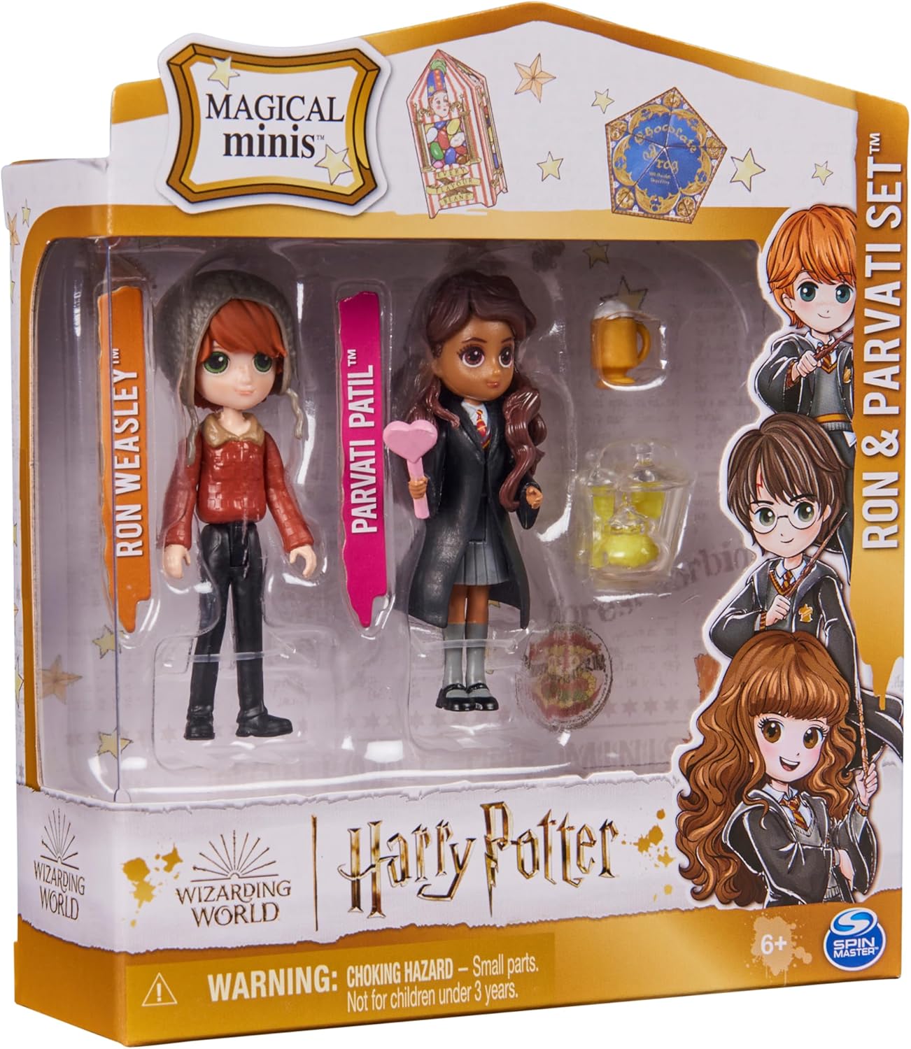 Spin Master Harry Potter Wizarding World Set Amicizia Ron Weasley e Calì Patil 7,5 cm