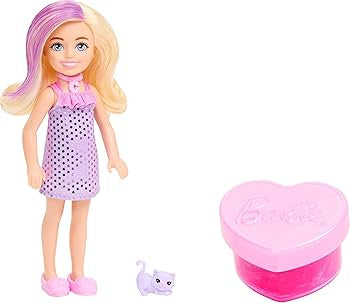 Mattel Barbie Set 2 Bambole Party Surprise & Chelsea Festa Glamour con Sorprese e Cucciolo Effetto Cambia Colore