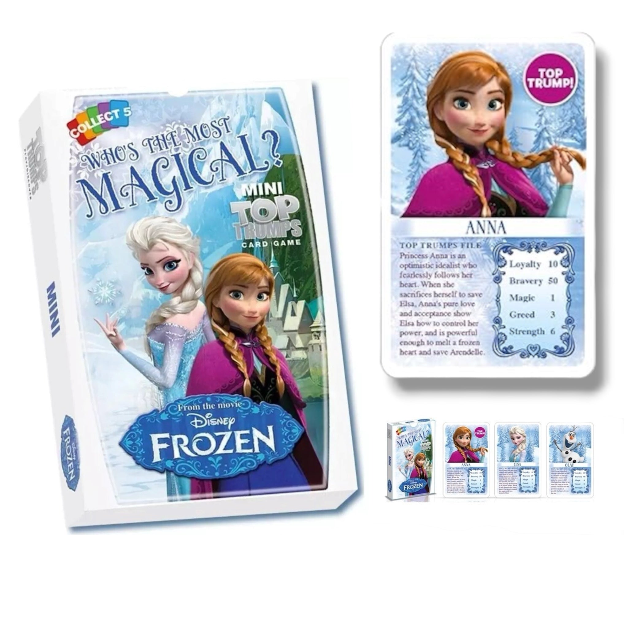 Top Trumps Minis Card Game Disney Forzen mazzo di carte Who is the most magical?