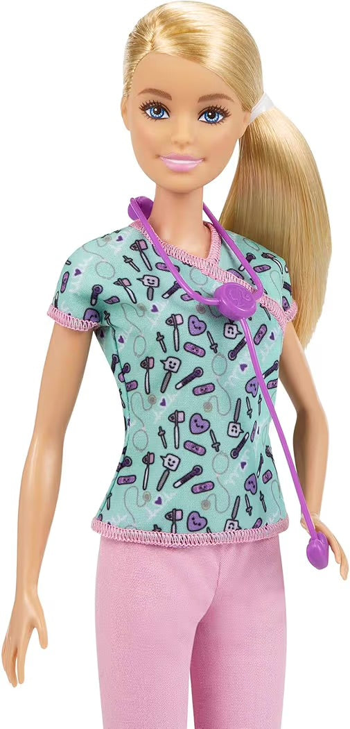 Mattel Barbie Carriere Infermiera con Bambola Giocattolo per Bambini 3+Anni GTW39