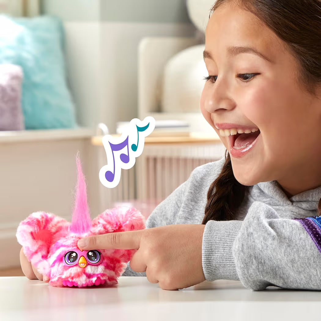 Hasbro Furby Furblets Bub-Lee – Peluche Interattivo Mini con Clip Portachiavi 6+ Anni