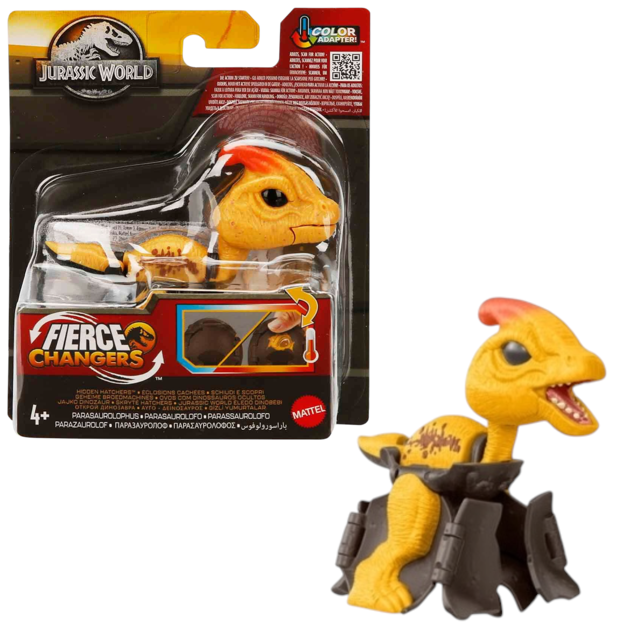 Mattel Jurassic World Parasaurolophus Trasformazione 2 in 1 HVB14
