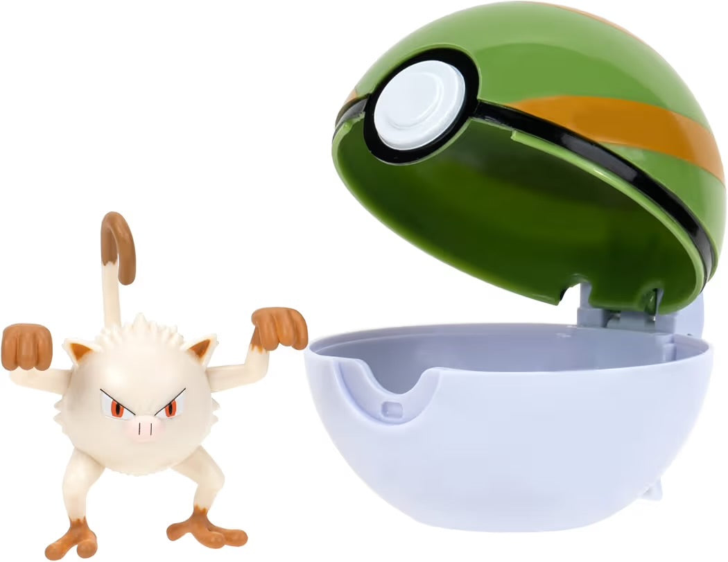 Pokémon Clip’n’Go Menki con Nest Ball PKW3136 Personaggio 5 cm
