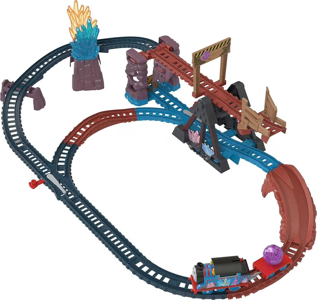 Fisher-Price Thomas il Trenino Set Avventura nella Grotta di Cristallo con Trenino Thomas Motorizzato, Ponte Mobile, 9 Pezzi e 2,5 m di Binari