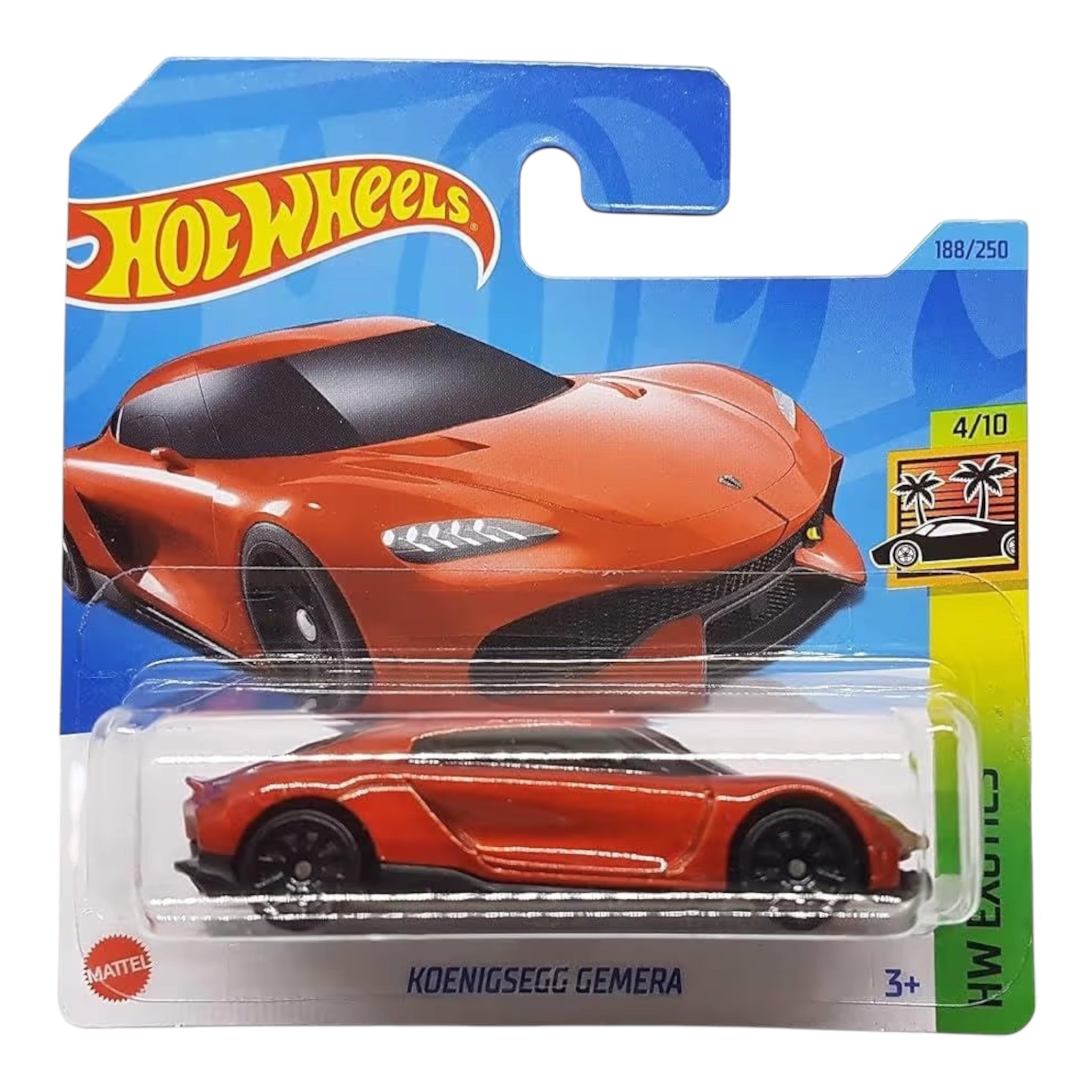 Mattel Hot Wheels Koenigsegg Gemera 2023 Candy Apple Red HW Exotics 4/10 HKK56 Macchinina Giocattolo Bambini 3+ Anni Short Card