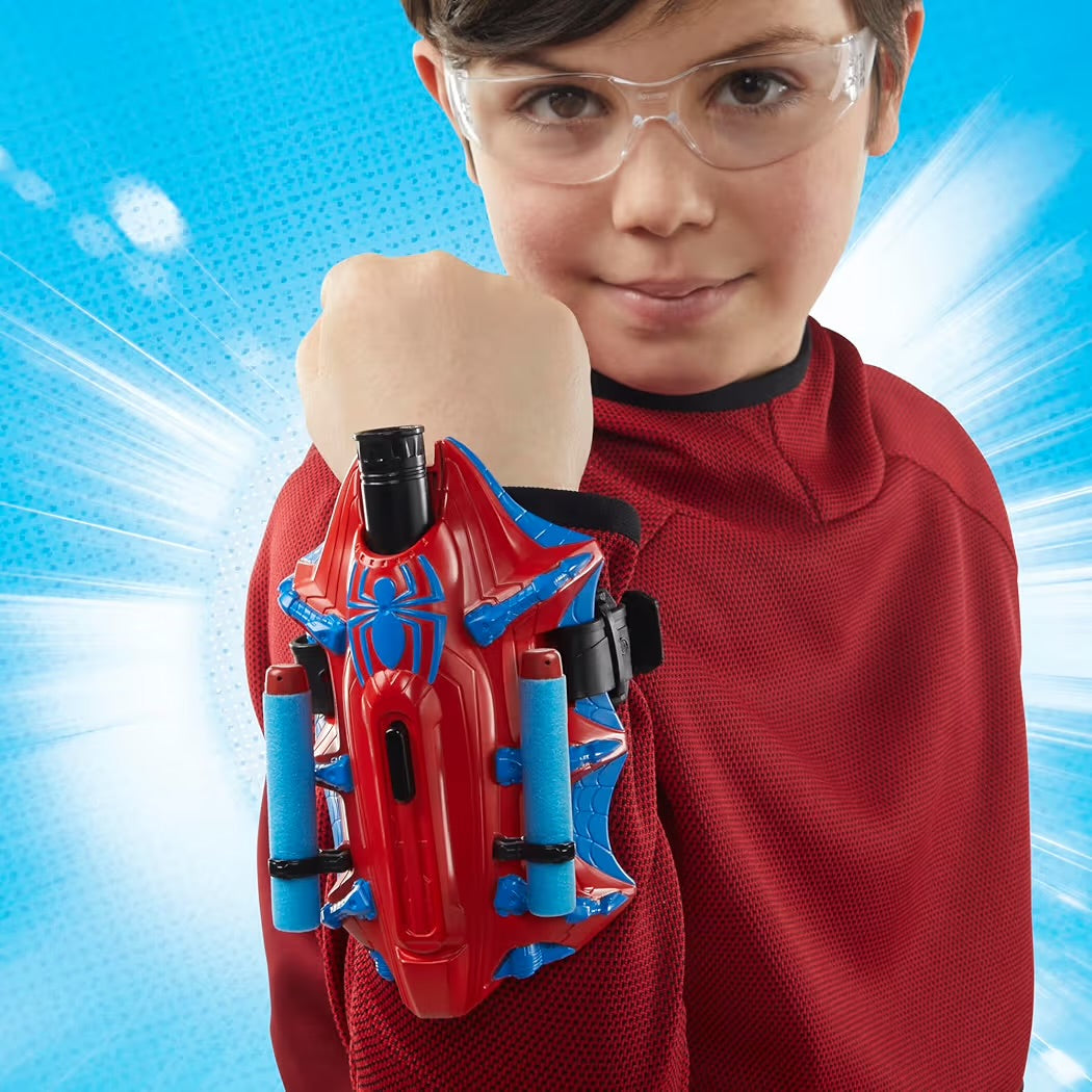 Marvel Nerf Spider-Man Thwip-Tech Blaster Include 3 dardi lancia ragnatele