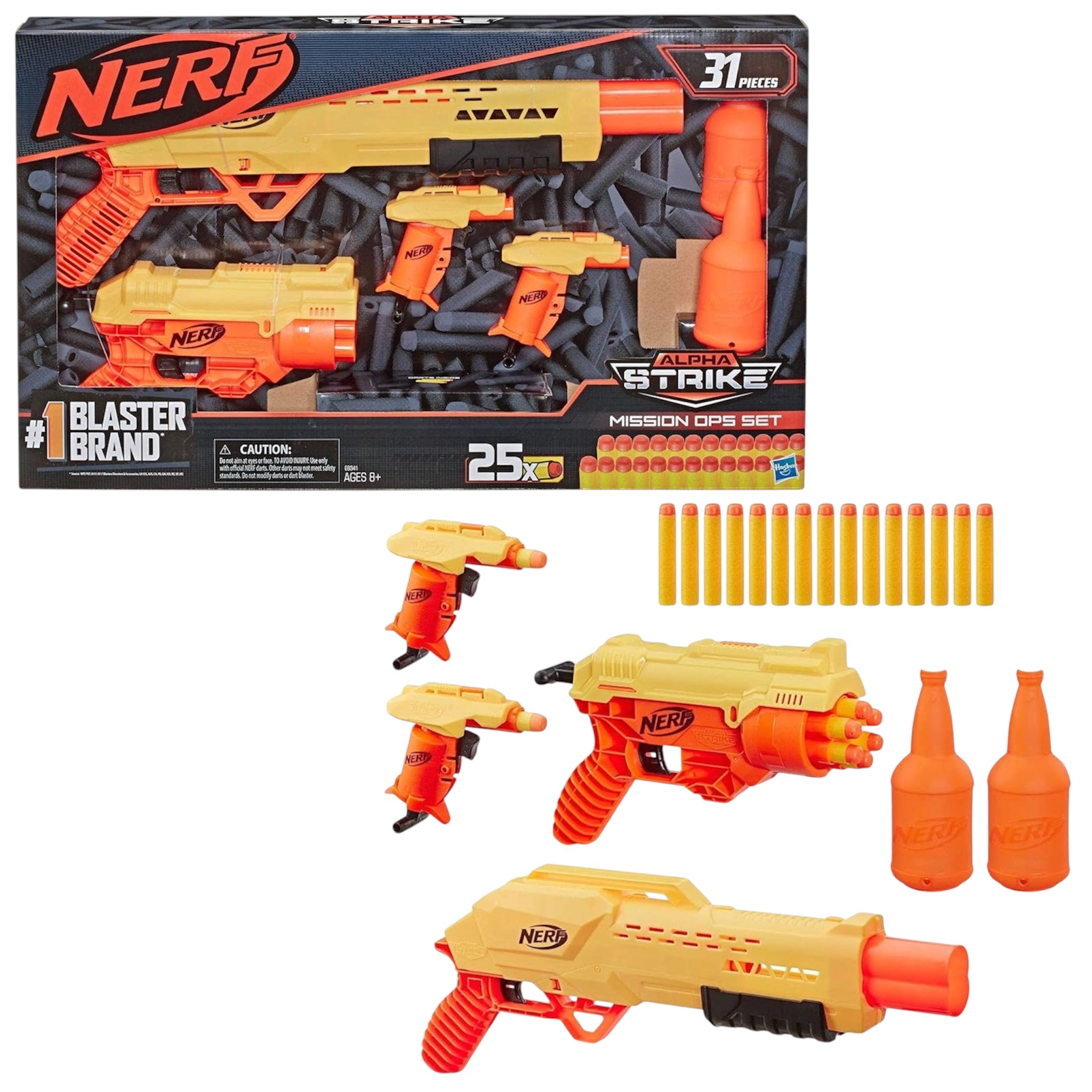 Hasbro Nerf Alpha Strike Mission Ops Set 31 Pezzi