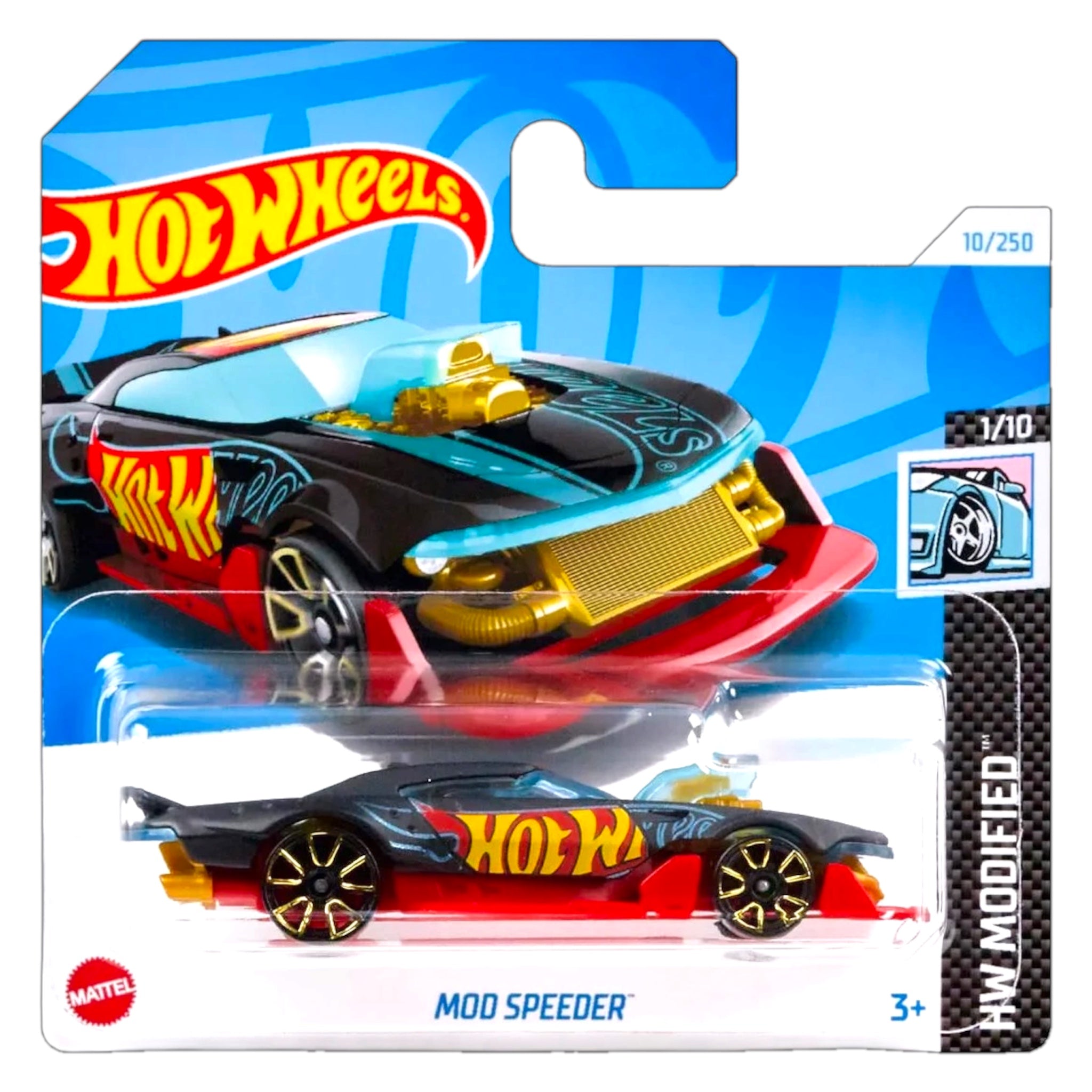 Mattel Hot Wheels Mod Speeder Nero 2024 HW Modified Modellino Auto Die-Cast 1:64