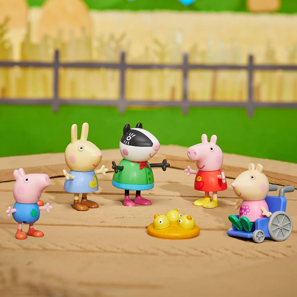 Hasbro Peppa Pig Peppa's Farm Friends Set Gioco 5 Personaggi Playset Fattoria