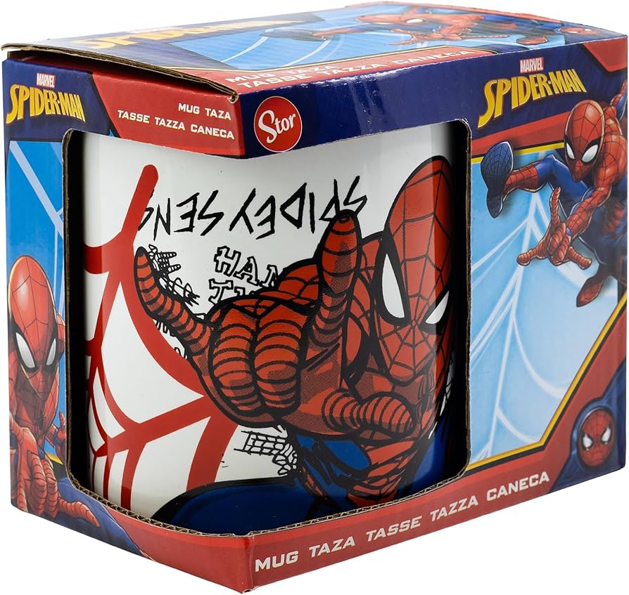 Tazza in Ceramica Stor Spider-Man 325 ml Ufficiale Marvel per Colazione e Regalo