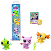 BANDAI Littlest Pet Shop Trio Tubo Wild Vibes Set con 3 Mini Personaggi, 1 Accessorio, Carta da Collezione e Codice Virtuale