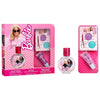 Barbie Set regalo per il trucco dei bambini Eau de Toilette 30ml profumo fruttato floreale, lucidalabbra e palette di ombretti