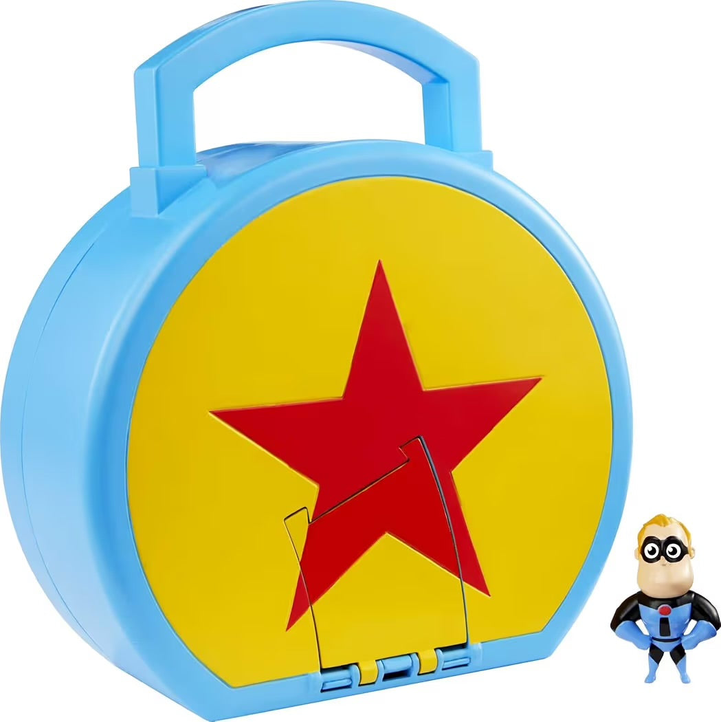 Mattel Disney Pixar Playset Valigetta 2-in-1 Pixar Minis solo 1 personaggio incluso Mr.Incredibile