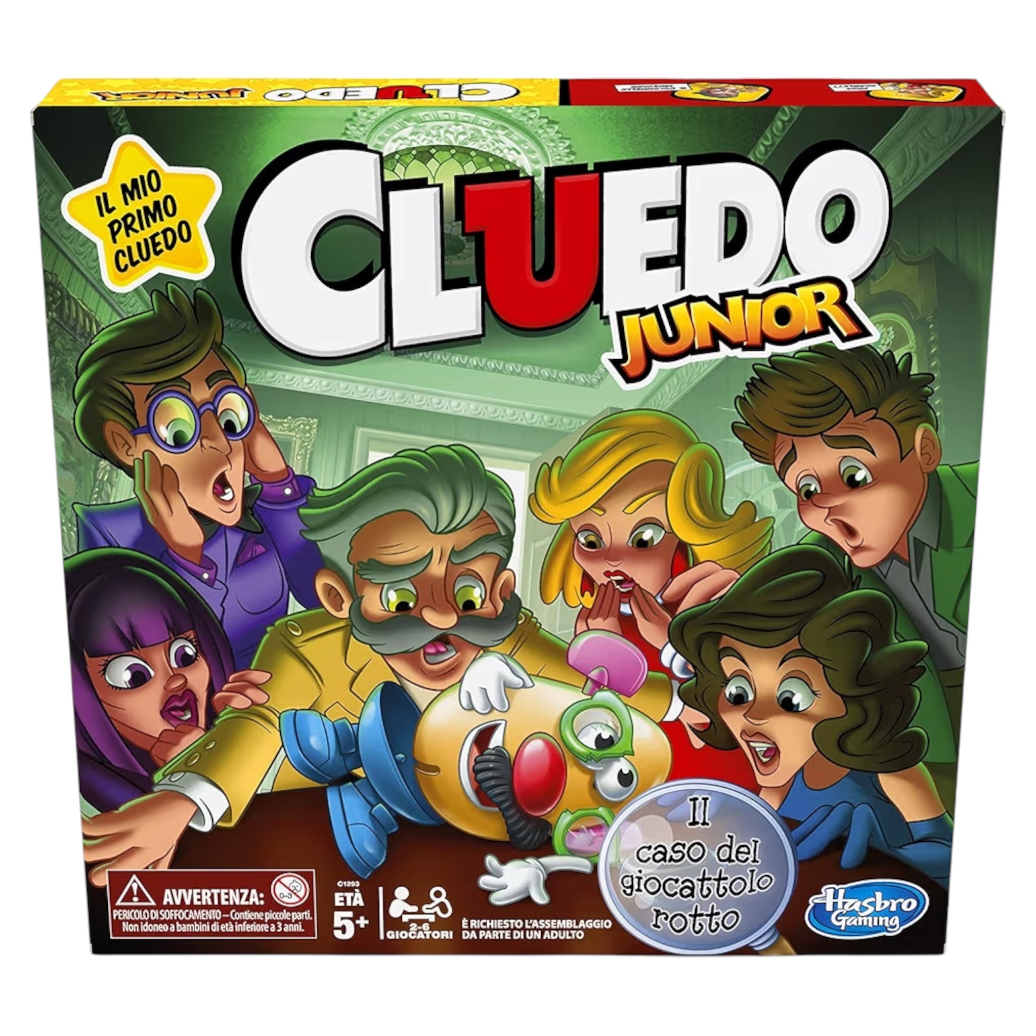 Hasbro Gaming Cluedo Junior, Il Caso Del Giocattolo Rotto, Gioco da Tavolo Multiplayer per 2-6 Giocatori, Per Bambini e Bambine dai 5 Anni in Su