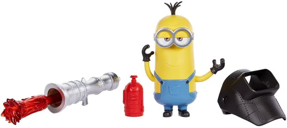 Mattel Minions Kevin Figure con pulsante di attivazione lanciafiamme