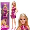 Mattel Barbie Fashionistas 230 HYT88 Bambola con Capelli Biondi, Abito Rosa Metallizzato e Accessori