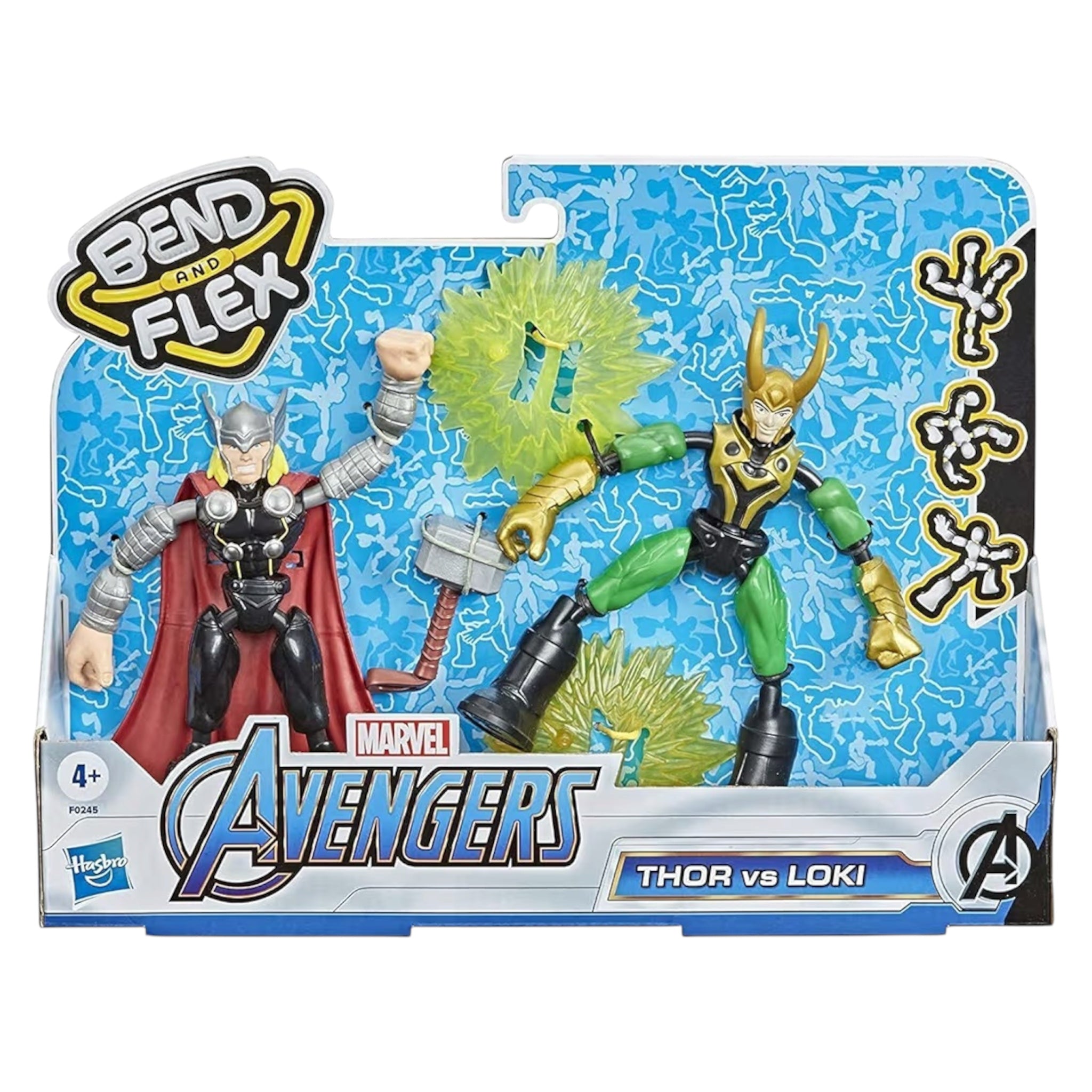 Hasbro Avengers Bend and Flex Thor vs Loki Action Figure, 15 cm