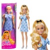 Mattel Barbie Bambola Fashionistas n. 237 con capelli biondi ondulati, abito azzurro e fiocchi