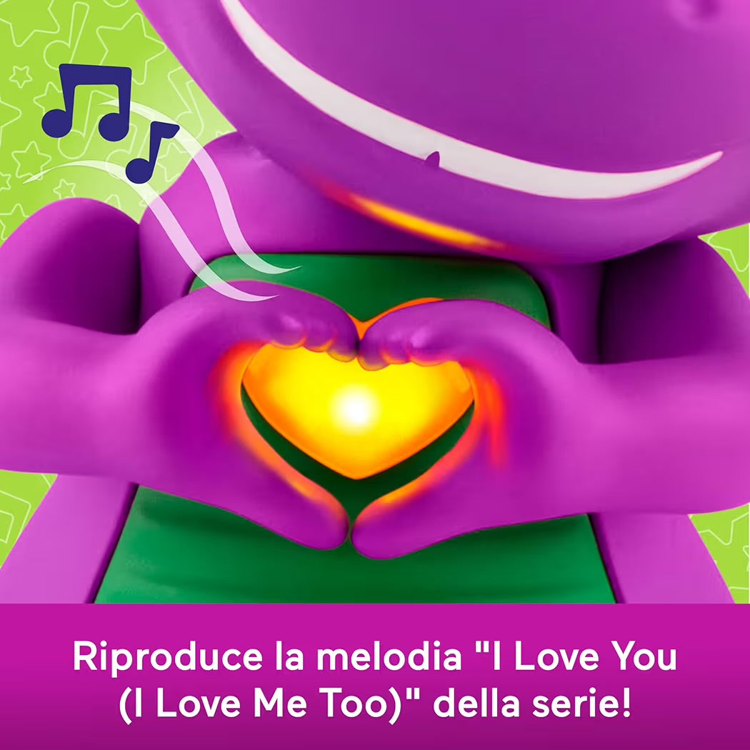 Mattel Barney Il Mondo Mani a Cuore Personaggio Musicale Fisher-Price