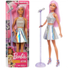 Mattel Barbie Carriere Pop Star con Microfono, Bambola Capelli Rosa e Abiti Argento, Giocattolo per bambini 3+ Anni, FXN98