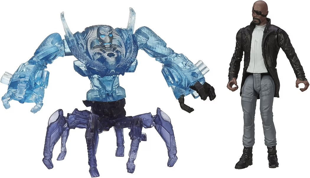 Hasbro Marvel Avengers Age of Ultron Nick Fury Vs Sub Ultron 007 - Confezione di statuette da 6,3 cm