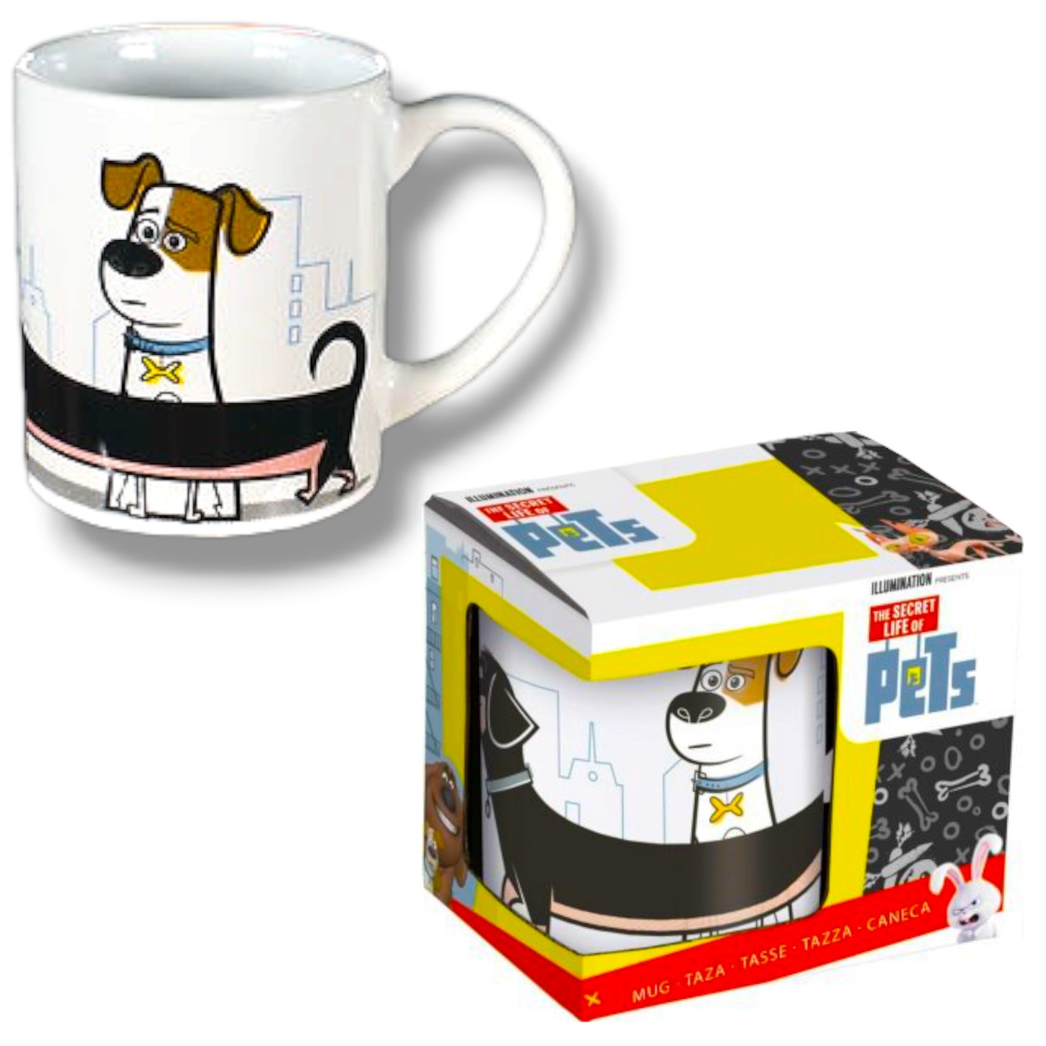 Tazza Ufficiale Secret Life of Pets con Max e Buddy – Mug da Collezione con Confezione Regalo