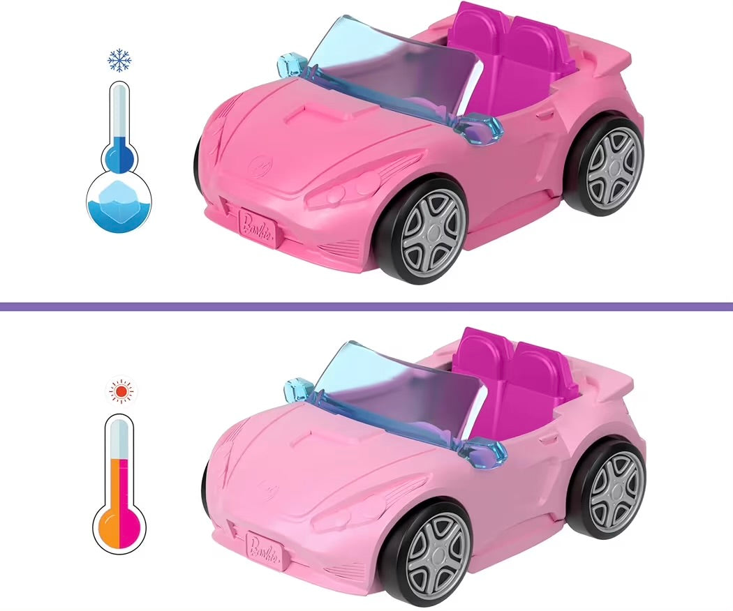 Mattel Barbie Mini BarbieLand Auto Decappottabile HYF42 con Mini Bambola e Veicolo