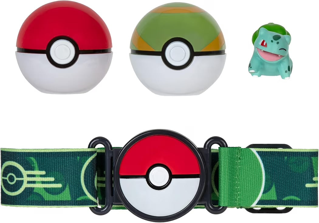 Pokémon Set da 5 cm Bulbasaur Battle Figure con Clip 'N' Go con Nest Ball e Accessori Pokéball