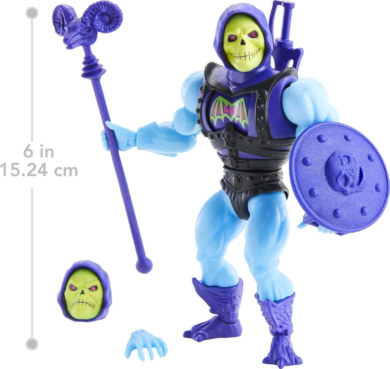 Mattel Masters of the Universe Origins Battle Armor Skeletor Deluxe – Action Figure Motu Snodabile con Armatura e Accessori