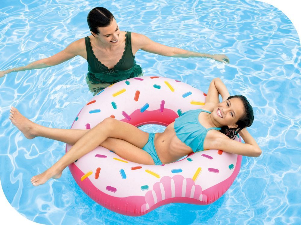 Intex Salvagente Ciambella gonfiabile Rosa Multicolore 107 cm