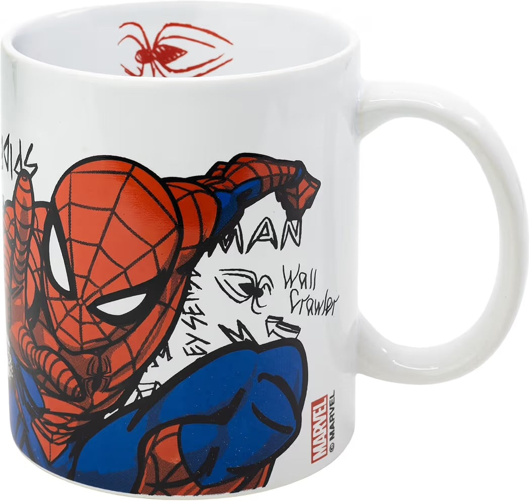 Tazza in Ceramica Stor Spider-Man 325 ml Ufficiale Marvel per Colazione e Regalo