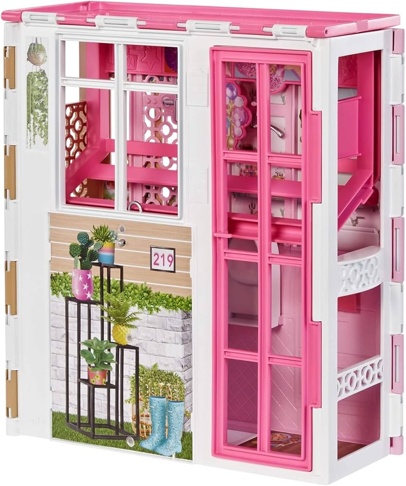 Mattel Barbie Loft Playset a 2 Piani con 4 Aree Gioco, Cucciolo e Accessori HCD47