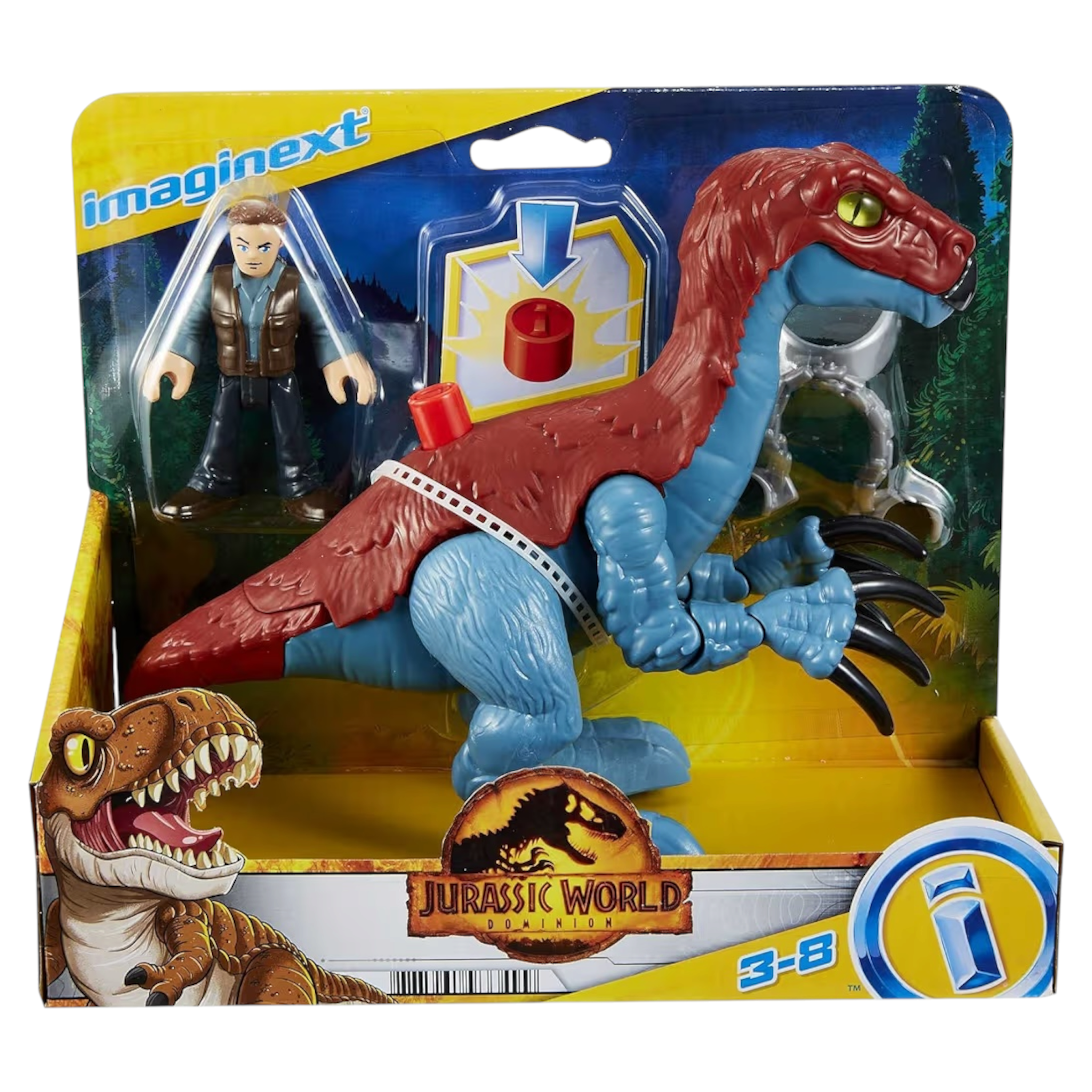 Fisher-Price Imaginext Jurassic World Terizinosauro e Owen GVV63