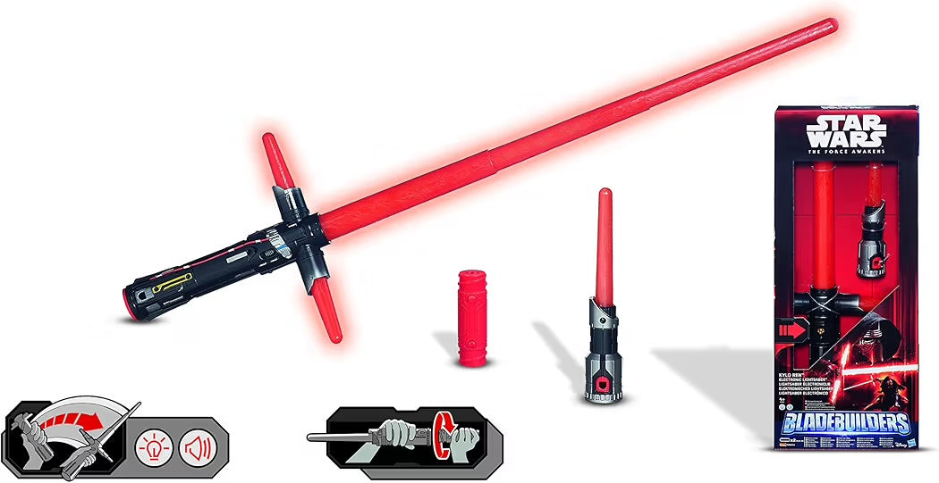 Hasbro Disney Star Wars The Force Awakens Kylo Ren Deluxe Electronic Lightsaber BladeBuilders 2015